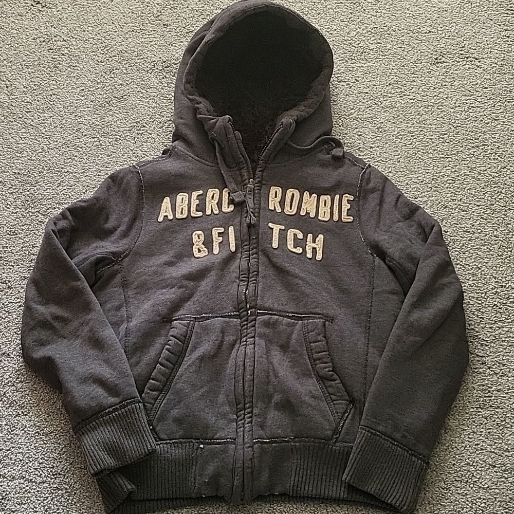 Abercrombie & Fitch Men Hooded Sherpa Jacket - Small